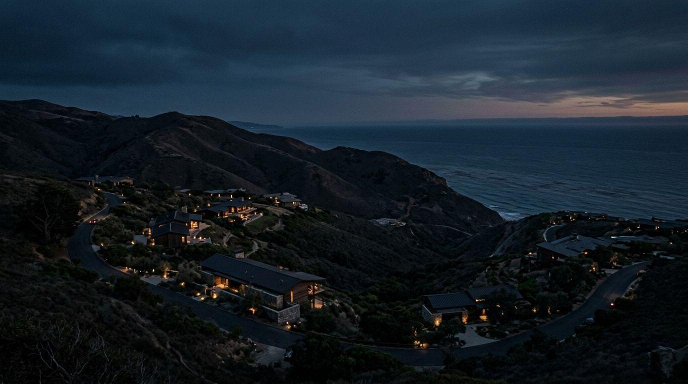 San Diego evening architectural residence